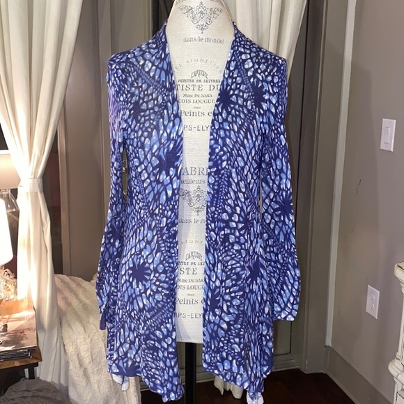 41 Hawthorn Sweaters - 41 Hawthorn blue & white cardigan sweater top M
